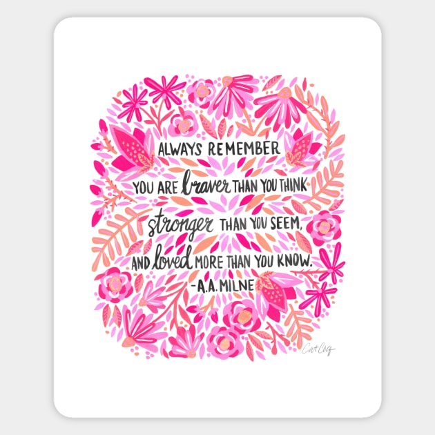 Pink Ombre - Always Remember Sticker by CatCoq